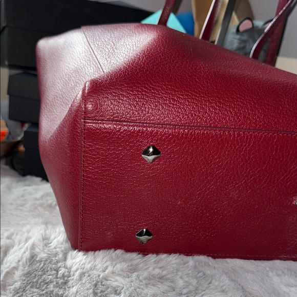 MCM Wandel Burgundy and Silver Reversible Leather Tote - Picture 6 of 16